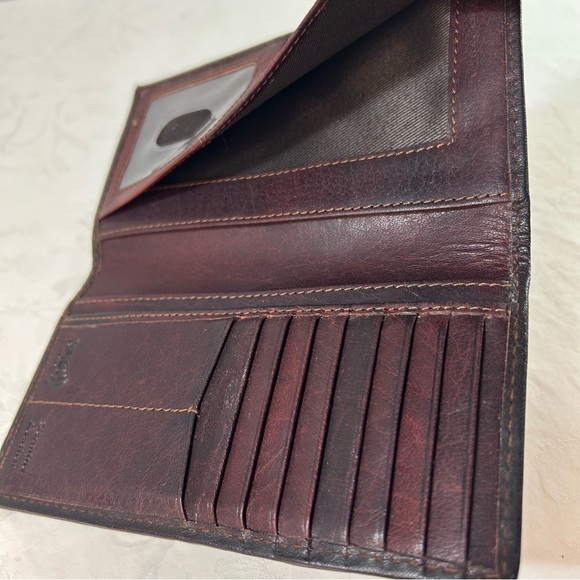 Genuine Leather Long Wallet RFID Coffee Brown Mahogany - Picture 5 of 9